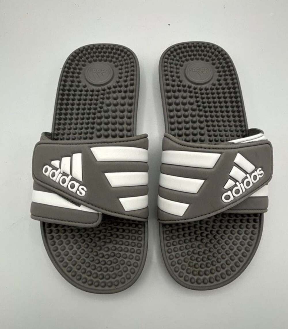 Adidas Adissage Slide Size 7 Grey White HQ4373